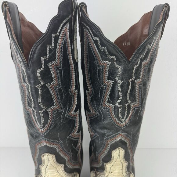 Dan Post  Snakeskin Leather Cowboy Boots Women’s Western Boho Rodeo, Sz. 8M - Picture 8 of 14